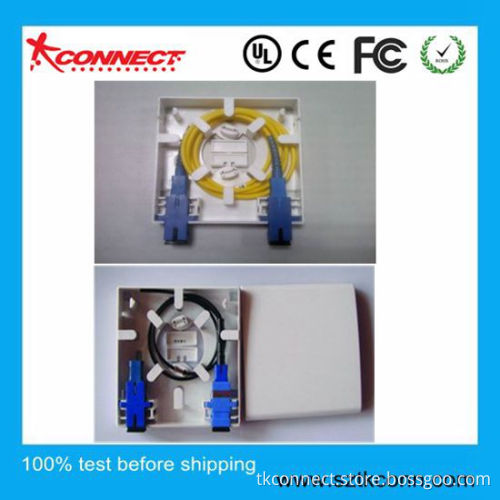 ABS Material FTTH 2 Ports Sc Fiber Optic Faceplate